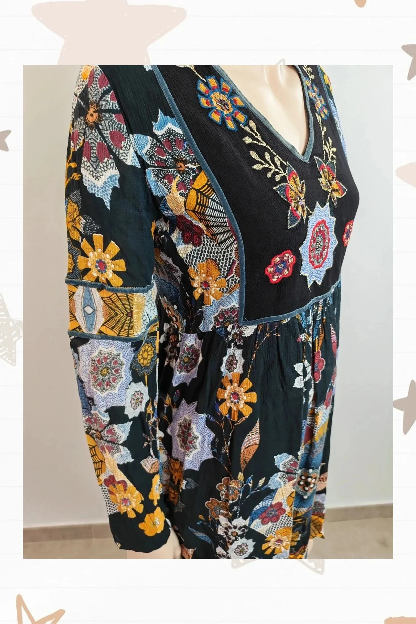 Embroidered Boho Chic Dress – photo 2